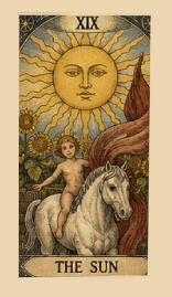 Sunce Rider Waite Tarot karta