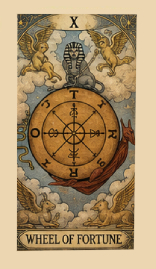Točak sreće Rider Waite Tarot karta